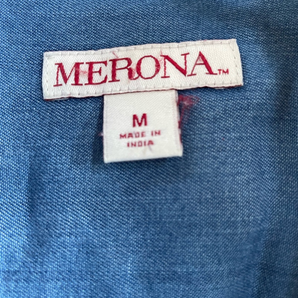 Merona Blue Sleeveless Denim Top - Picture 6 of 9